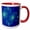 Red/White, variant on 3drose, Blue Space a Digital Abstract by Angelandspot, 15oz Two-tone Red Mug