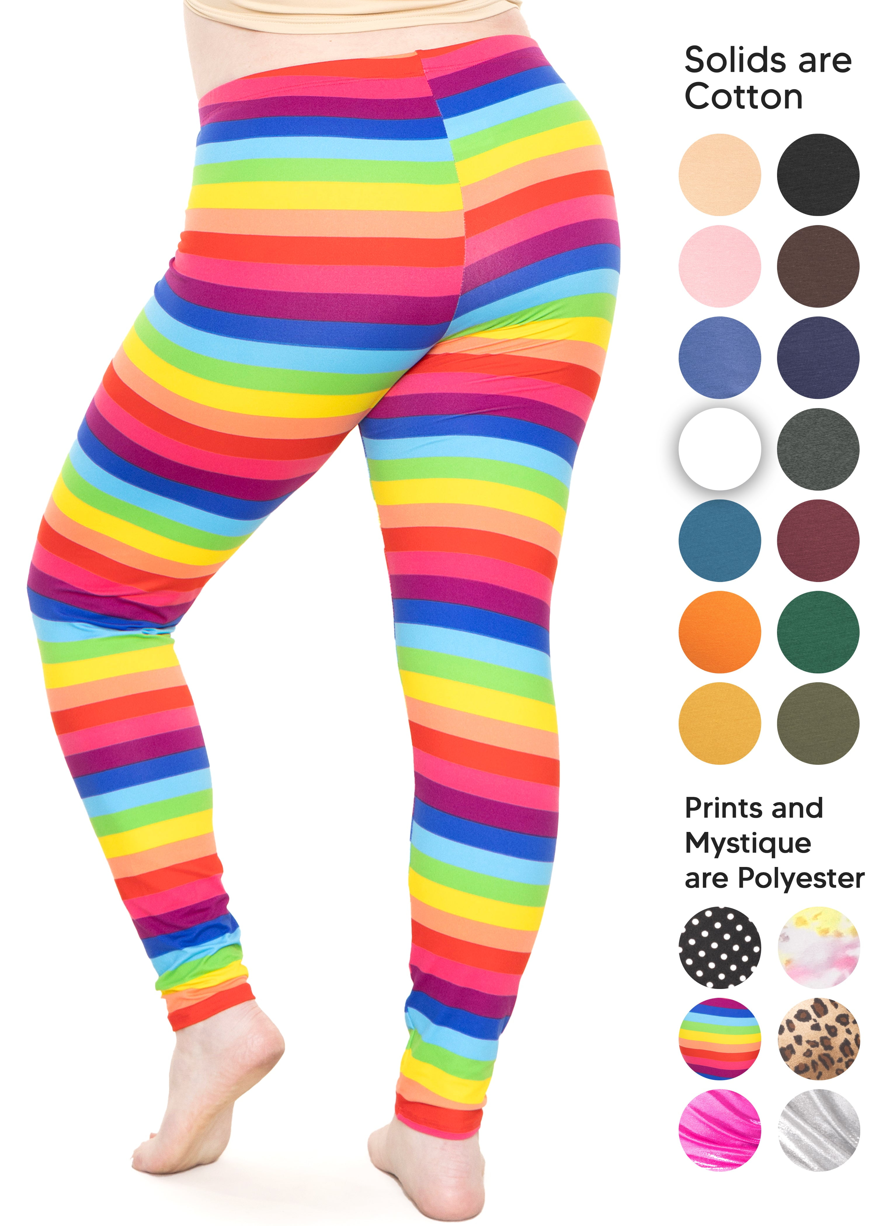 Stretch Is Comfort Women s Oh so Soft PS Leggings Rainbow 2X