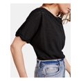 thumbnail image 3 of WE THE FREE Womens Black Short Sleeve Crew Neck Top Size: M, 3 of 3