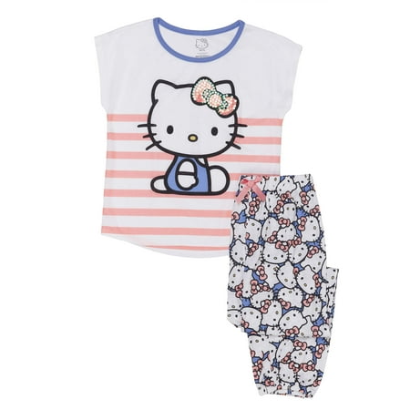 Girls' Hello Kitty Girl's 2 Piece Pajama Sleep Set (Little Girl & Big Girl)