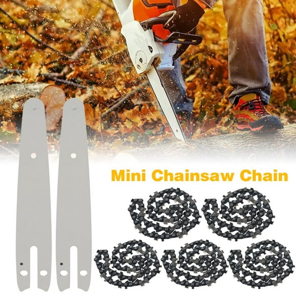 AMERTEER Chainsaw Chain 6 Inch Mini Chain Saw Chain Wear Resistant Heavy Duty Chainsaw Chain Guide Bar Carpenter Woodworking Tool for Wood Branch Cutting