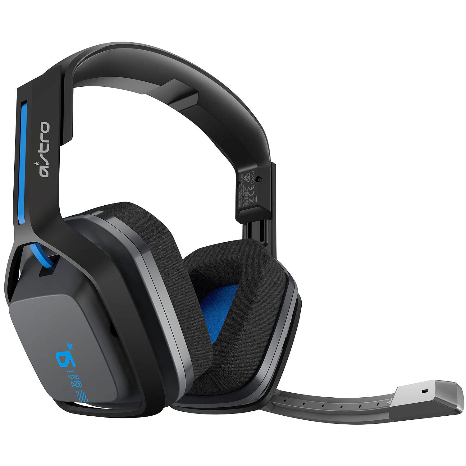 Refurbished Logitech Astro A20 Wireless PS4 PC Gaming Headset w/ Boom Mic - Black Blue