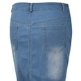 thumbnail image 2 of Vedolay Women'S Skirts Women's Plus Size Elastic Waist Drawstring Side Long Cargo Skirt with Pocket,Blue L, 2 of 4