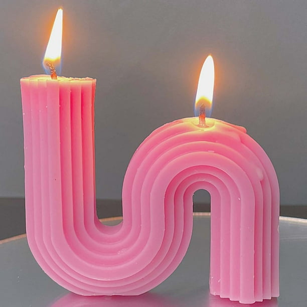 Vela de Aromaterapia Geométrica En Forma de S, Vela Grande Decorativa En Forma de S para Decoración Del Hogar