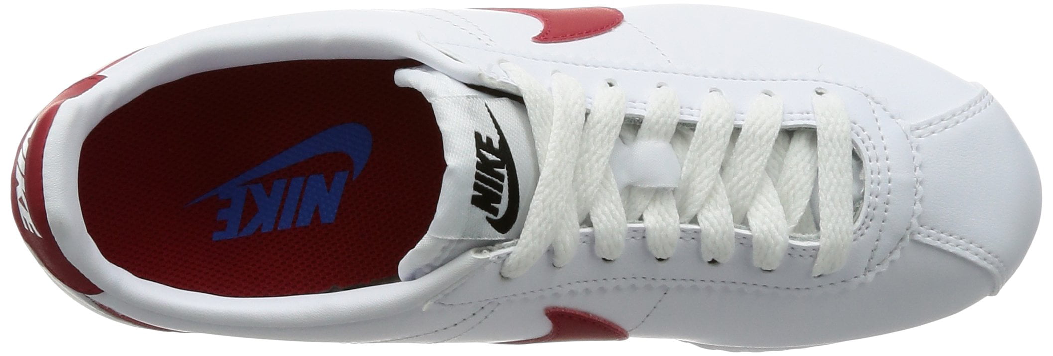 Nike Classic Leather Women's Low-Top Ladies Trainers Tennis Shoes Black or White (White/Varsity Red/Varsity Royal, - Walmart.com