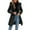 Black, variant on Winter Coats for Women's Solid Color Long-sleeved Hooded Fashion-padded Jacket White S