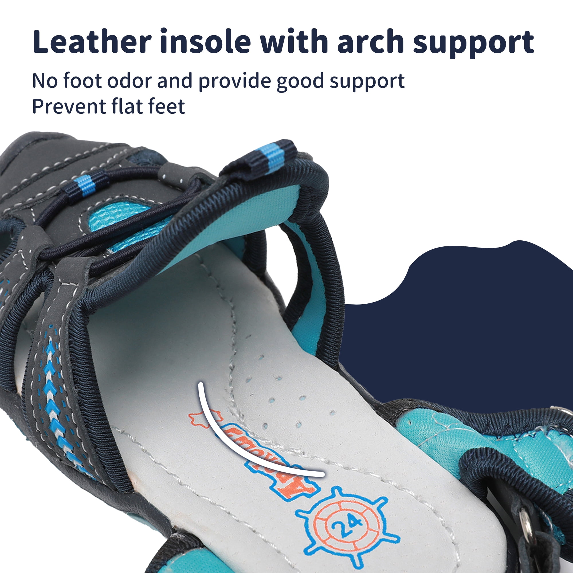 Apakowa Kid's Boy's Girl's Soft Sole Close Toe Sport Beach Sandals (Color : Blue, Size : 9 Toddler)