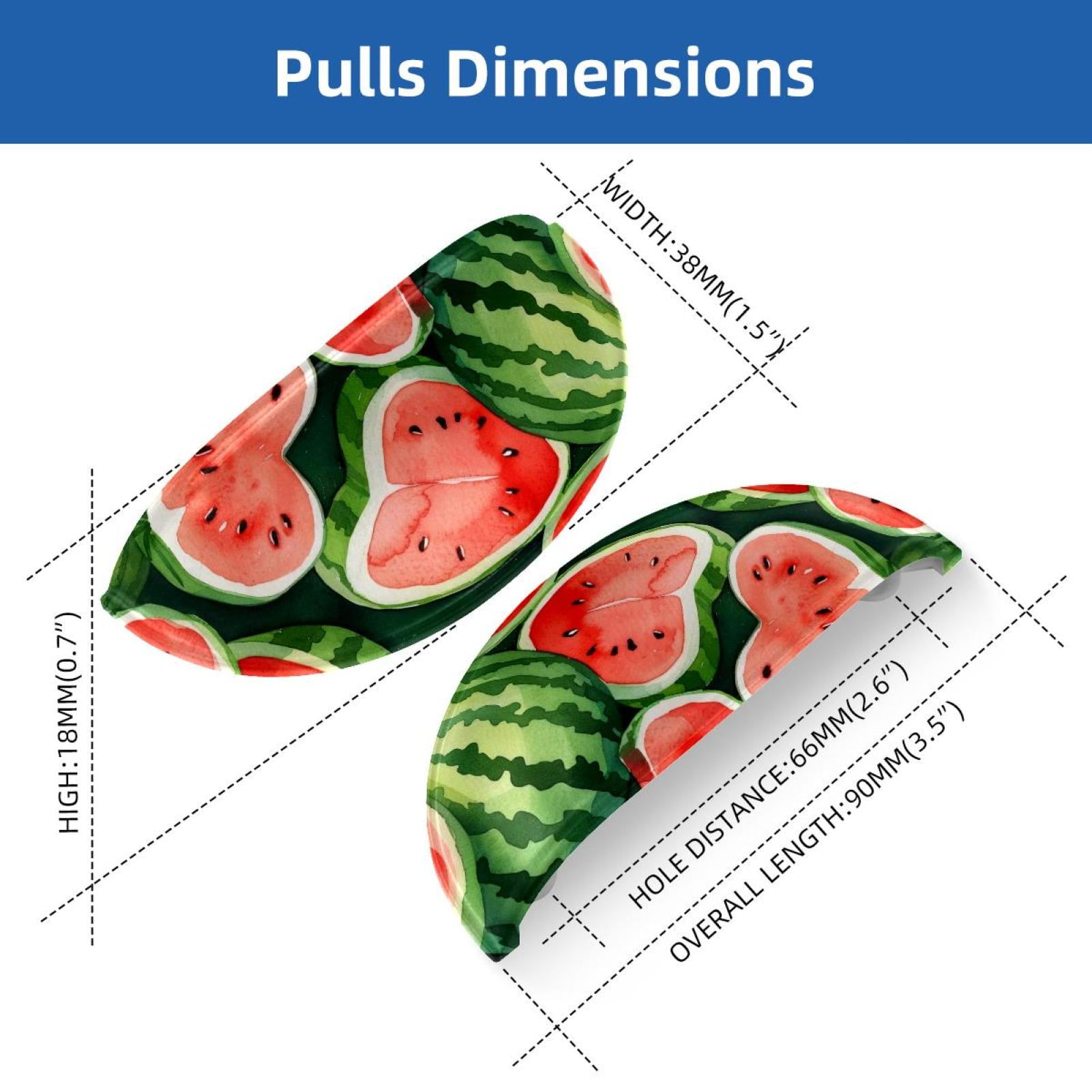 PhooArto 6 Pcs Cup Drawer Pulls, Love Heart Watermelons Pattern Shell Shape Handles Cabinet Knobs for Dresser Cupboard Closet Wardrobe with Screws