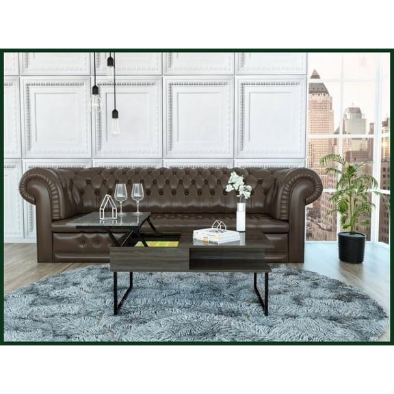 Juvve Lift Top Coffee Table with Concealed Storage - 48.8”W x 30.4”D Woody Design for Living Room