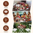 thumbnail image 7 of Red Black Plaid Snowman Christmas Round Tablecloth, Fitted Table Cover with Elastic for 55"-60" Round Tables, Xmas Snowflake Botanical Table Cloth Outdoor Indoor Dinning Party Waterproof Tablecloths, 7 of 7