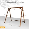 thumbnail image 2 of ZYPPP Heavy Duty 660 LBS Wooden Swing Frame with Extra Bottom Connection Board, Upgraded A-Frame Porch Swing Bench Stand for Indoor & Outdoor (Rustic), 2 of 6
