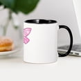 thumbnail image 4 of CafePress - Breast Cancer Dragonfly Mug - 11 oz Ceramic Mug - Novelty Coffee Tea Cup, 4 of 6