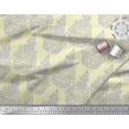 thumbnail image 2 of Soimoi Poly Georgette Fabric Leaves & Floral Block Printed Fabric 1 Yard 52 Inch Wide, 2 of 3