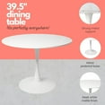 thumbnail image 3 of Sera Dining Table Set for 4 Featuring Modern Kitchen Table with 4 Faux Leather Dining Chairs - (Black & White, Large), 3 of 5