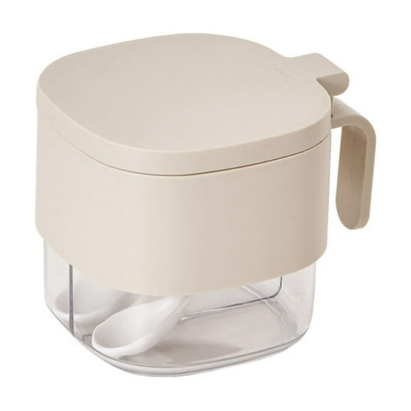 Clearance Food Storage under $6 Household Kitchen Seasoning Box With Lid Two Compartments Seasoning Bottle Divided Compartments Seasoning Box Large Capacity Storage Jar Monosodium Glutamate Jar