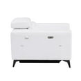 thumbnail image 3 of Titan Furnishings Italian Leather Chair with Power Recliner in White, 3 of 12