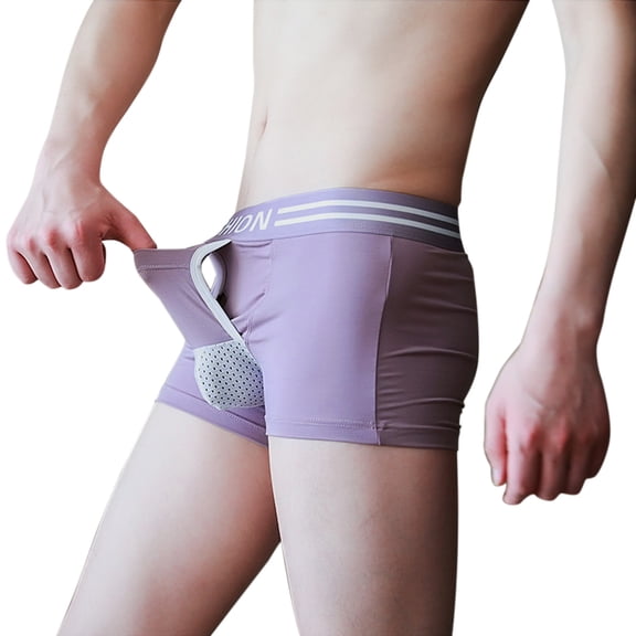 Ketyyh-chn99 Mens Underwear Briefs Active Underwear for Men Soft Briefs Trunk Purple,S