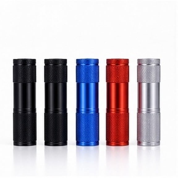 ibasenice 5 Pcs Mini LED Flashlights Aluminum Blue for Night Reading Backpacking