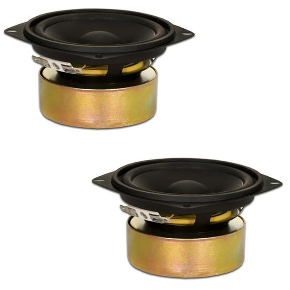 2 Goldwood Sound GW-204/8S Shielded 4" Woofers 70 Watt each 8ohm Replacement Speakers