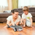 thumbnail image 5 of DAMAI Remote Control Shark Car Toys,Cars Simulation Shark with Cool Light, 360° Stunt Drift & Most Terrains,Outdoor Toys for Birthday Gift(Gray), 5 of 9