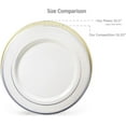 thumbnail image 5 of 40 Plates Pack, Heavyweight Disposable Wedding Party Plastic Plates (7.5'' Appetizer/Dessert Plate, Plain White), 5 of 5