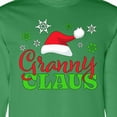 thumbnail image 4 of Inktastic Granny Claus with Christmas Santa Hat and Snowflakes Long Sleeve T-Shirt, 4 of 5
