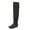 BLACK-PU, variant on BURUDANI Women's Over The Knee Thigh High Winter Boots Color BLACK-SUEDE, Size 6