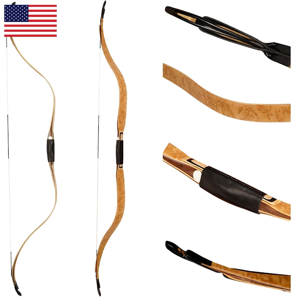 AF Archery 60 Ming Dynasty Recurve Bow Tradition SiCai Handmade Bird s Eye Maple 25lbs