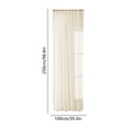 thumbnail image 3 of Outdoor Sheer Curtains Waterproof UVs Resistants Light Filtering Privacys Voile Curtains Rod Pocket For Patio Porch Gazebo Pergola Decks Balcony, 3 of 6