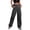Dark Gray women wide leg cargo pants a1, variant on Cagogo Women's Wide Leg High Waisted Trousers with Pockets Cargo Streetwear Casual Loose Long Pants Trousers for Party, White M