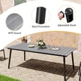 thumbnail image 4 of Pellebant 9 Pcs Gray Patio Set 8 Arm Chairs 1 Table with Umbrella Hole, 4 of 7