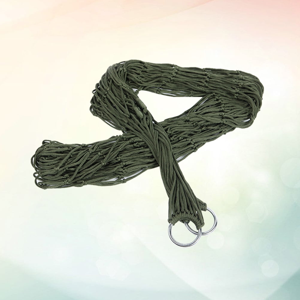 WHAMVOX 2-Pack Outdoor Leisure Sleeping Hammocks Hanging Beds for Camping Hunting Nylon Swing Bed, Army Green, 240x80cm