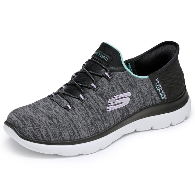 Skechers Summits para Mujer, Slip-Ins, Espuma Memory, Vegano, Talle 6 Ancho