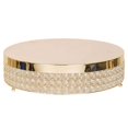 thumbnail image 3 of BalsaCircle 13.5" Gold Metal Beaded Cake Stand Cake Holder, 3 of 6