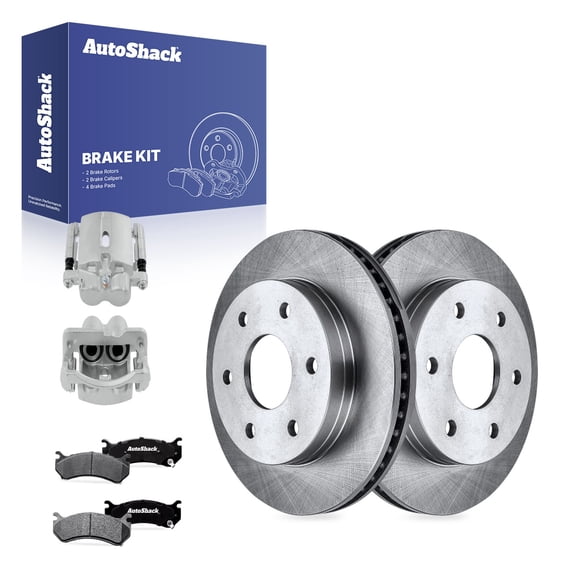AutoShack Front Vented Brake Rotors   Ceramic Pads   Calipers 8-PC Brake Kit Replacement for 2007 GMC Sierra 1500 Classic 2003-2008 Chevrolet Express 1500 2003-2008 GMC Savana 1500 11.99" (304.6 mm)