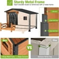 thumbnail image 7 of Aivituvin Heated Dog House Outdoor Dog Kennel with Safe Heated Pad, Chew-Proof Metal Frame and Rotating Food Bowl for Small to Medium Dogs, 44.6" L x 41.1" W x 32.9“H (Brown), 7 of 7
