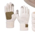 thumbnail image 3 of SYMOID Touchscreen Winter Beanie Scarf Gloves Set, 3-Piece Fleece Lined Knit Cold Weather Accessories for Men Women,Size Free Size, 3 of 4