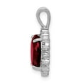 thumbnail image 2 of Sterling Silver Rhodium Garnet & Diamond Pendant QDX583, 2 of 4