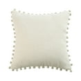 thumbnail image 5 of [IN2XZT146-1 Yellow] NEW Set of 2 Pompoms Decorative Throw Pillows (With/Without Inserts), 5 of 7