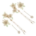 thumbnail image 4 of juego de pinzas para el pelo con borlas y flores, horquillas para mujer, pendientes, pasador para el pelo, accesorios para el cabello para niña, 4 of 8