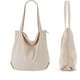 thumbnail image 4 of Bolso de hombro TUNC con cordón y cremallera grande beige, 4 of 4