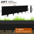 thumbnail image 2 of Garden Edging for Landscaping Metal Corten Steel DIY Divider Flower Bed Border Strips Bendable Landscape Stakes Edge Decorative Lawn Grass Plant Yard Outdoor Pathway Hammer-in, Black 10", 2 of 9