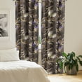 thumbnail image 2 of Ambesonne Spring Curtains, Butterflies Grunge Pattern, Pair of 28"x63", Dark Taupe Quartz and Indigo, 2 of 5