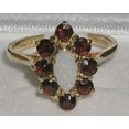 thumbnail image 4 of LBG British Made 9k Yellow Gold Natural Opal & Garnet Womens Promise Ring - 33 size options - Size 6, 4 of 5