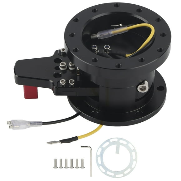 Steering Wheel Snap Off Kit, Quick Release Hub Adapter Steering Wheel Quick Release Hub Adapter Black Universal Aluminum Alloy For Repair Shop