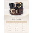 thumbnail image 7 of Vorliqent Womens Belts Reversible Leather Belts for Women Black Coffee Belt for Jeans Dresses One Belt Reverse Two Side, 7 of 7