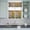 Brown Yellow Green, variant on 3 Piece Kitchen Curtains and Valances Set Sunflower Brown Cafe Curtains 36 Inch Length Farmhouse Bee Country Wooden Grain Valance & Tier Curtain for Living Room Bedroom Small Window 54"x18" 27"x36"*2