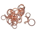 thumbnail image 3 of jifeng 10Pcs Metal Clasps Swivel Clips Snap Hooks with 30mm Split Rose Gold Circle, 3 of 8