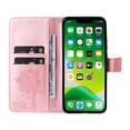 thumbnail image 3 of Wallet Case for iPhone 14 Plus 6.7" 2022, Allytech Embossed Tree&Cat PU Leather and TPU Bumper Anti-Shock Drop Proof Hand Strap Case for iPhone 14 Plus 5G, Rosegold, 3 of 5