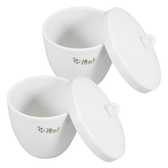 FRCOLOR 2 Pcs High Purity Porcelain Crucible for Metal Melting and Jewelry Casting Tools for Laboratory Smelting and Metal Casting